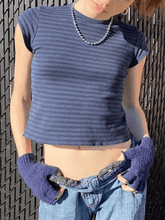 Vintage gestreiftes Baby-Crop-Top